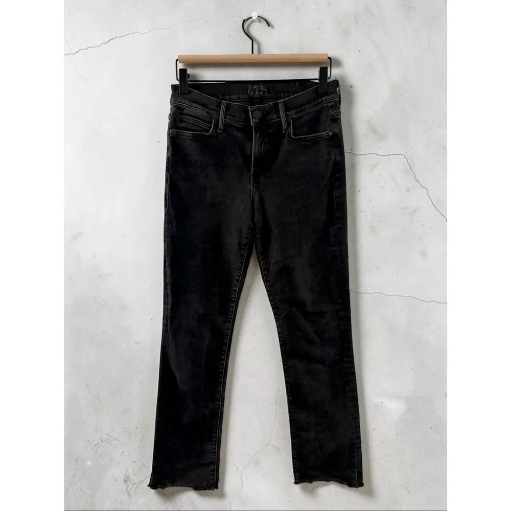 MOTHER DENIM RASCAL ANKLE SNIPPET - BLACKBIRD